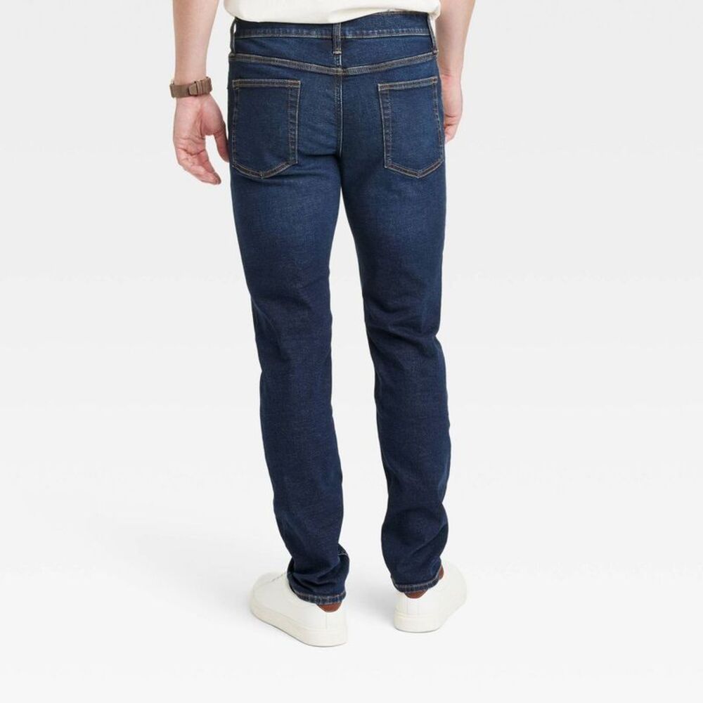 Open Box - Men's Skinny Fit Jeans - Goodfellow & Co Dark Blue Dark Blue Denim - Picture 2 of 3
